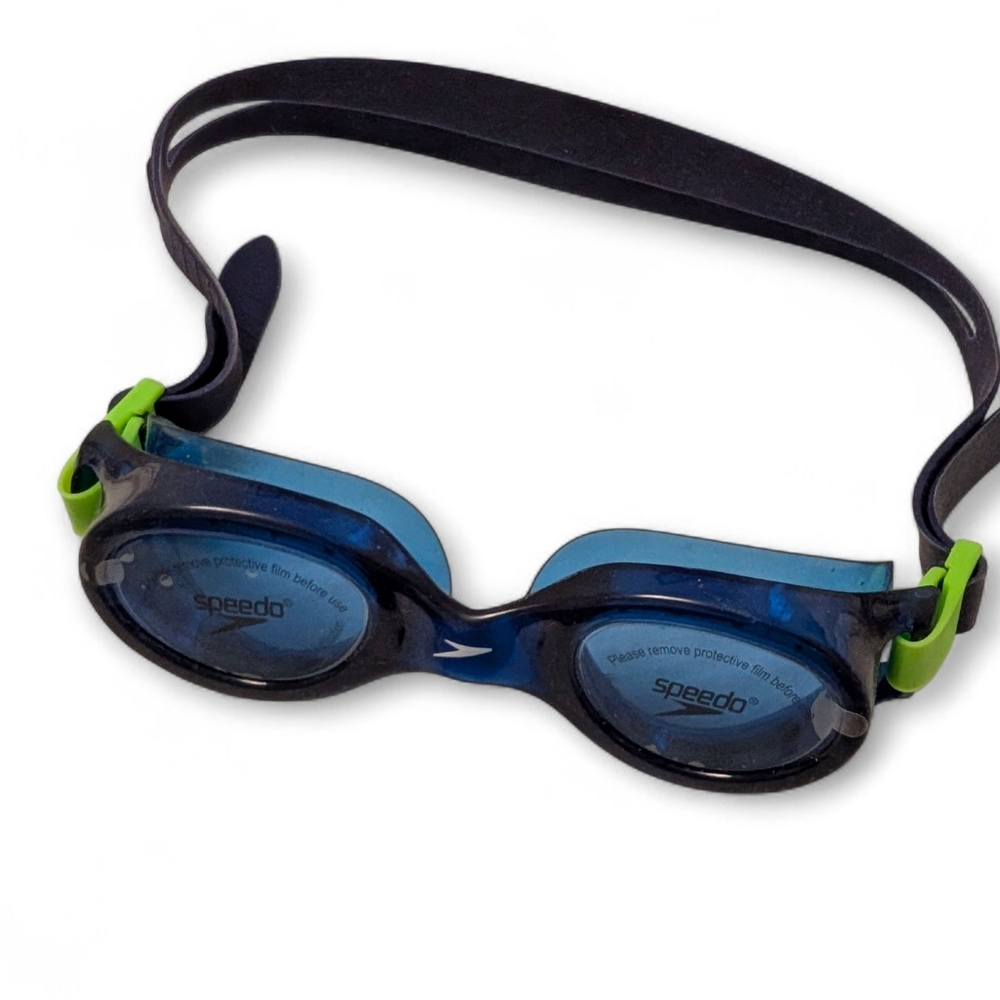 SPEEDO Swimming Hydrospex Goggles Blue Green New